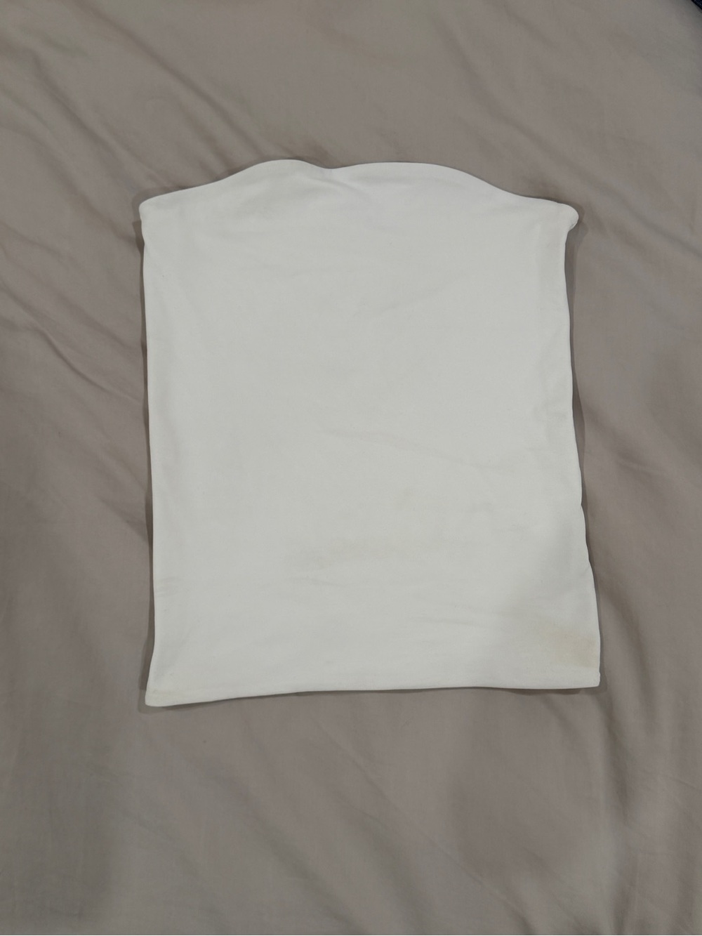 Babaton White Strapless Tube Top